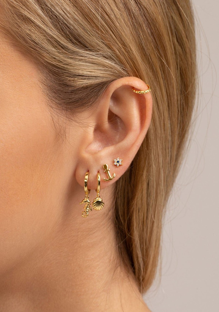 Damen KALK Ear Piercings | Piercing-Anker Gold