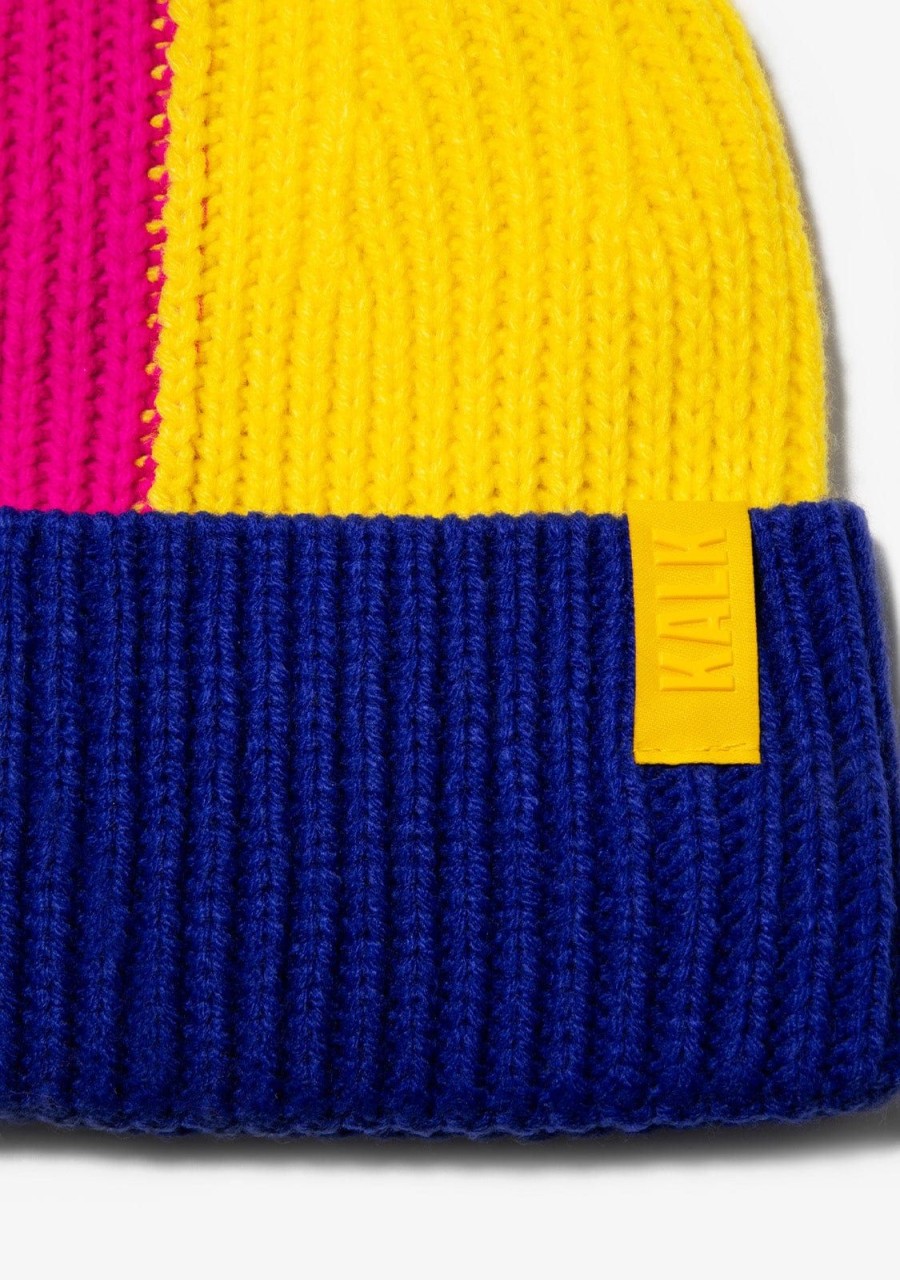 Damen KALK Mutzen, Schals Und Handschuhe | Beanie Trident Blue Kalk