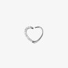 Damen KALK Ear Piercings | Ear Hoop Piercing Heart Silver