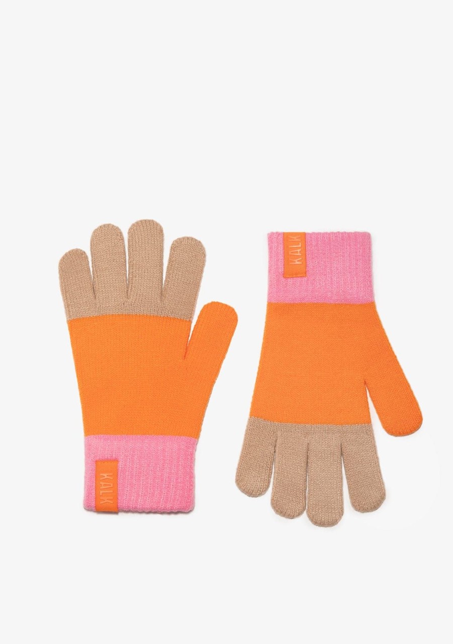 Damen KALK Mutzen, Schals Und Handschuhe | Gloves Trident Pink Kalk