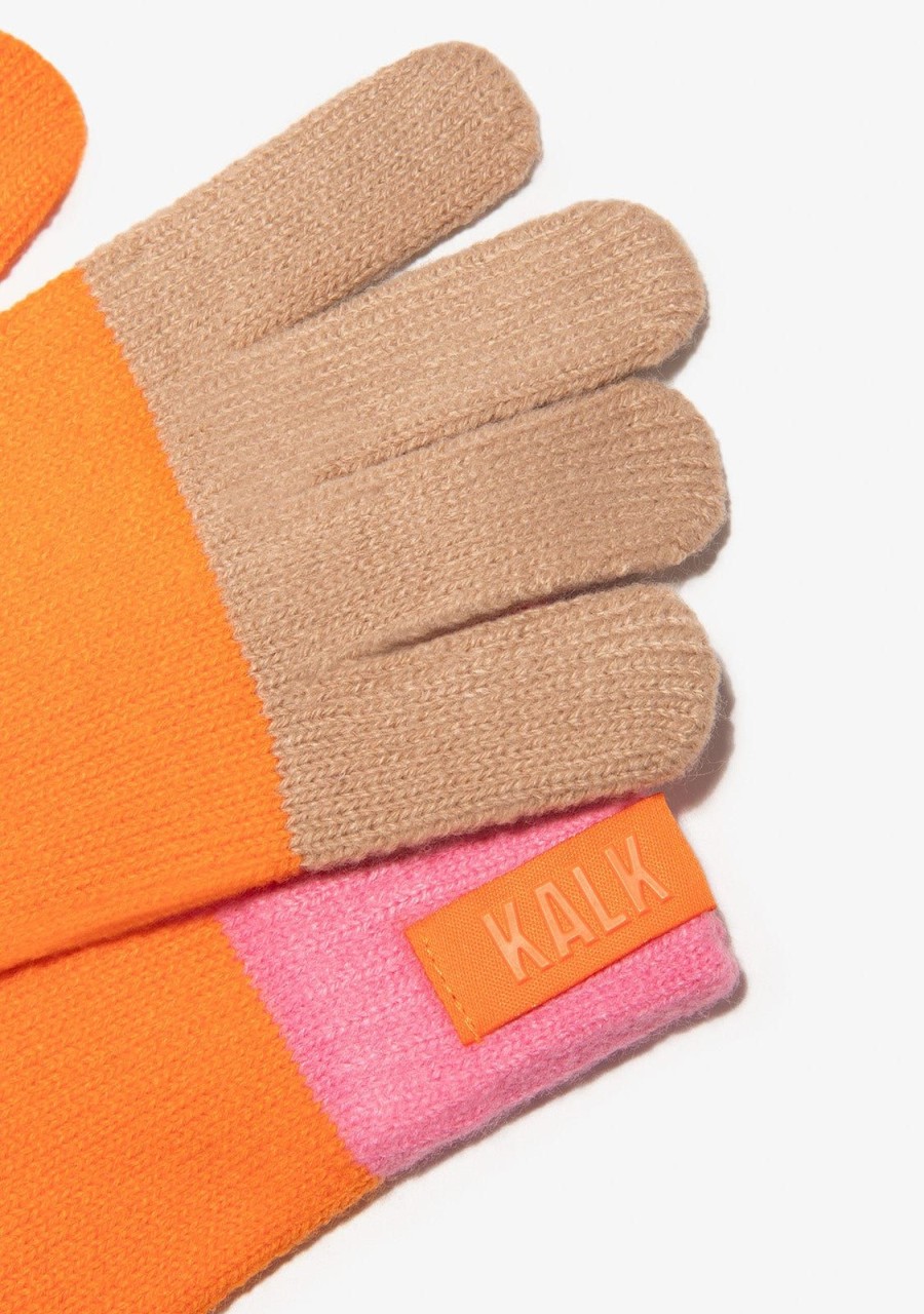 Damen KALK Mutzen, Schals Und Handschuhe | Gloves Trident Pink Kalk