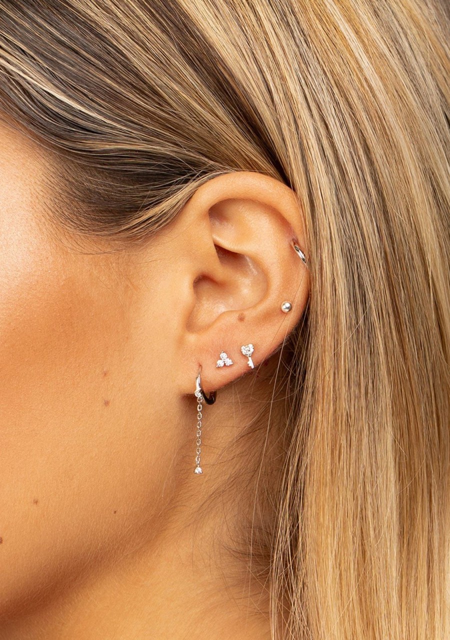 Damen KALK Ear Piercings | Keylove Piercing Silver