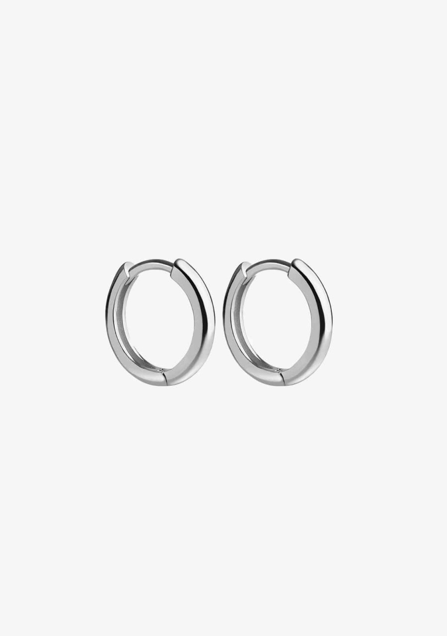 Damen KALK Ohrringe | Basic 15 Hoop Earrings Silver