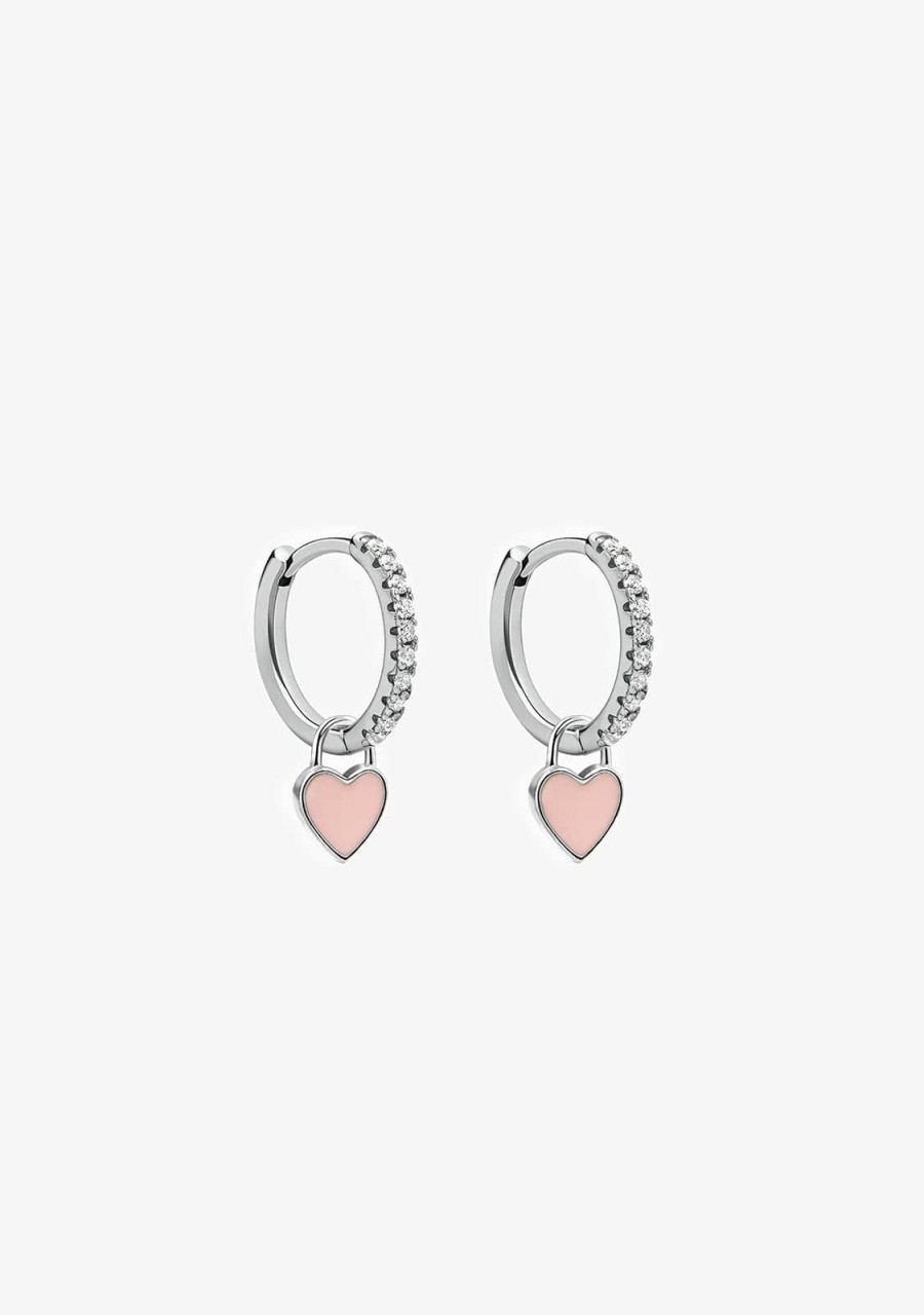 Damen KALK Ohrringe | Addict To Candy Hoop Earrings Silver