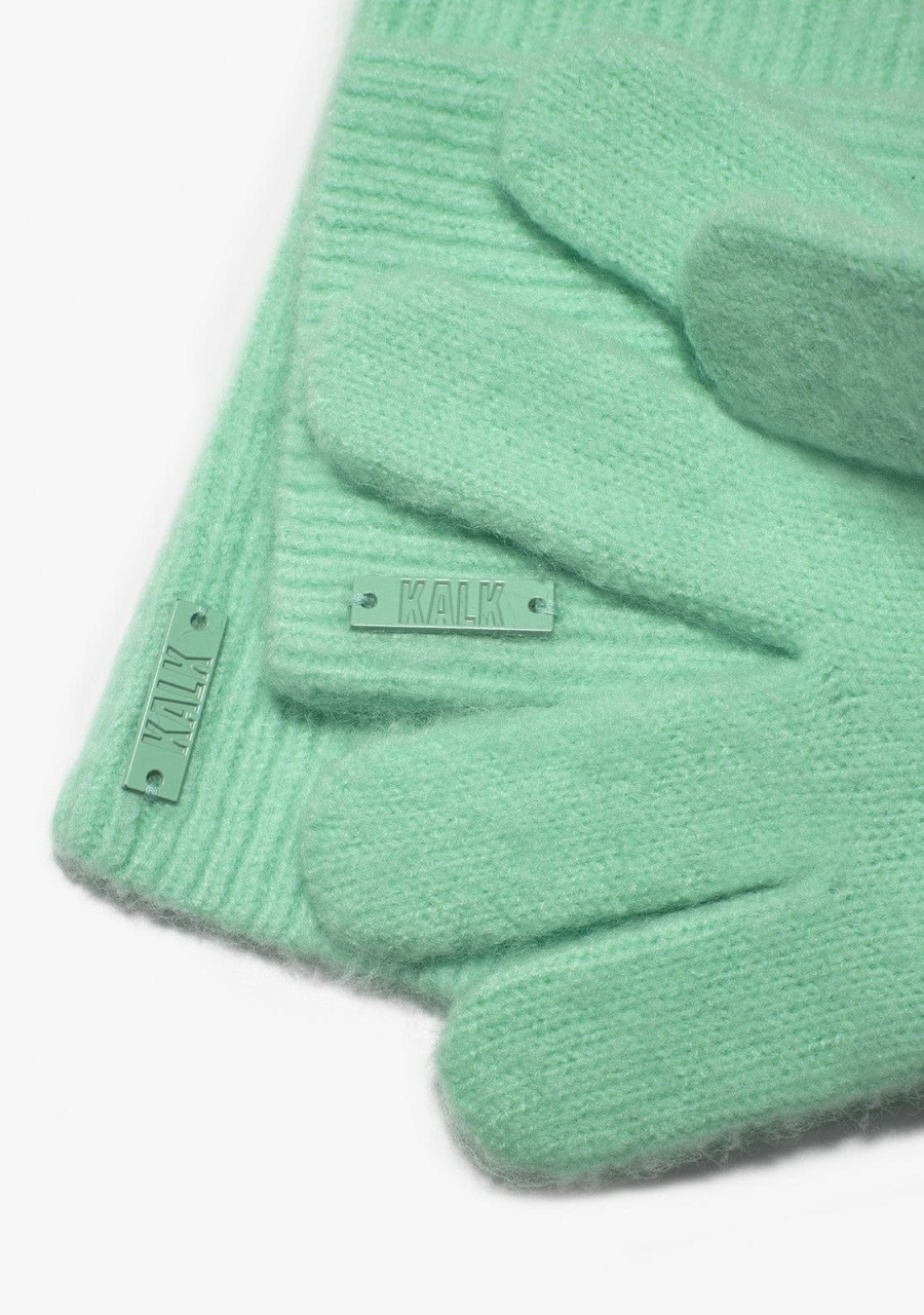 Damen KALK Mutzen, Schals Und Handschuhe | Gloves Juicy Green Kalk