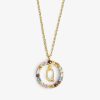 Damen KALK Halsketten | Necklace Iniziale Letter Q Gold