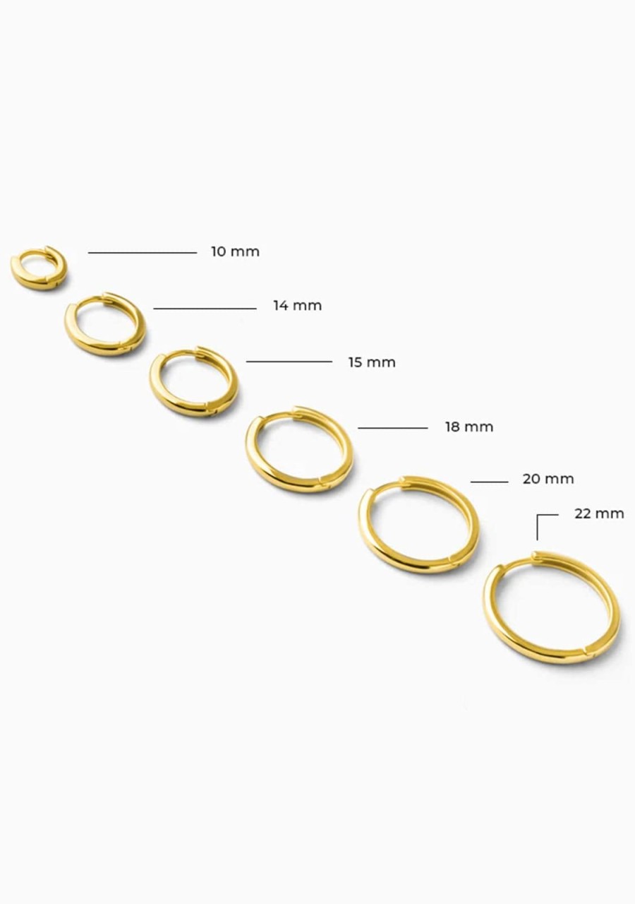 Damen KALK Ohrringe | Basic 22 Hoop Earrings Gold