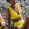 Damen KALK Swimwear | Set Hanan Top Yellow + Manami Bottom Yellow