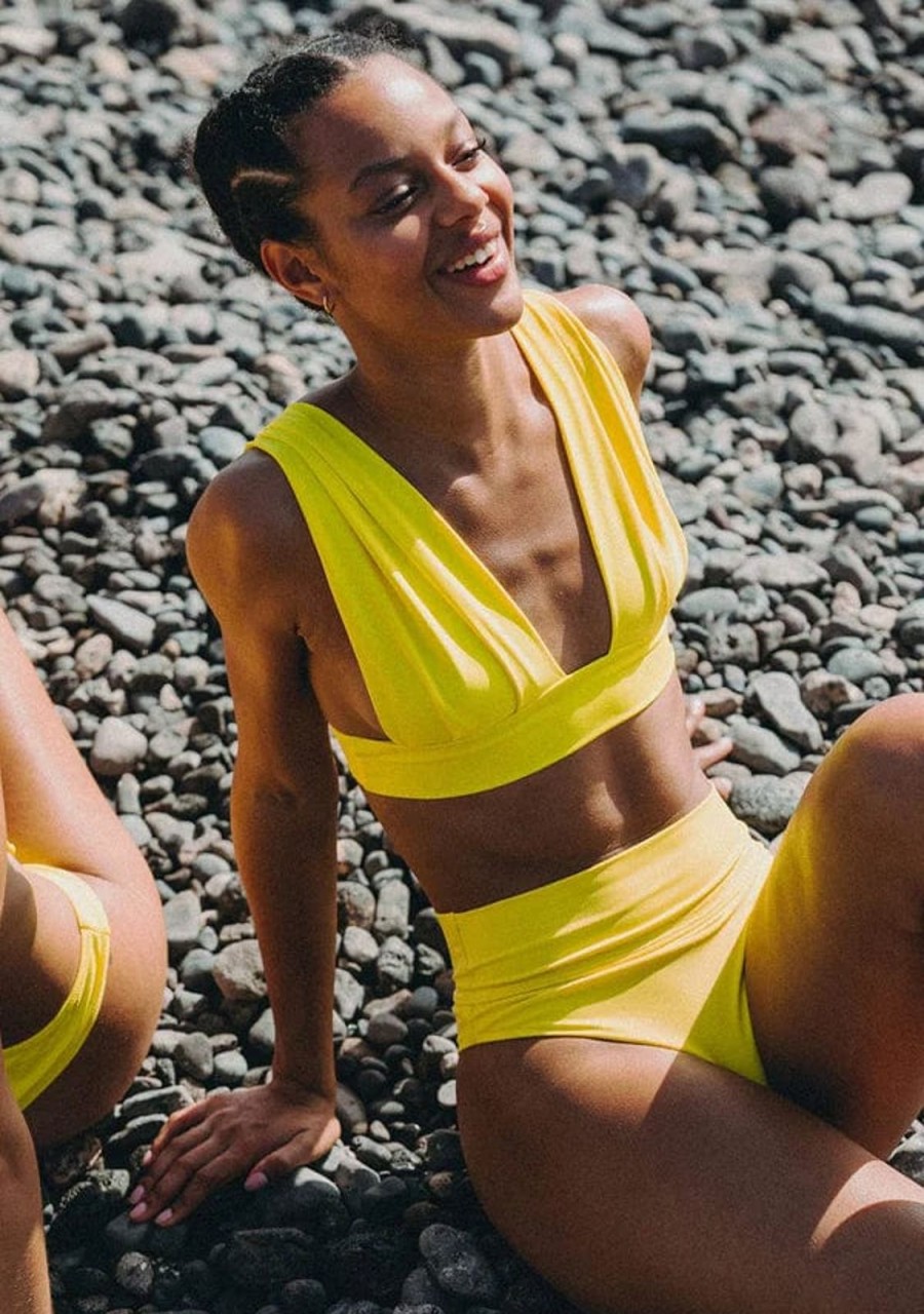 Damen KALK Swimwear | Set Hanan Top Yellow + Manami Bottom Yellow