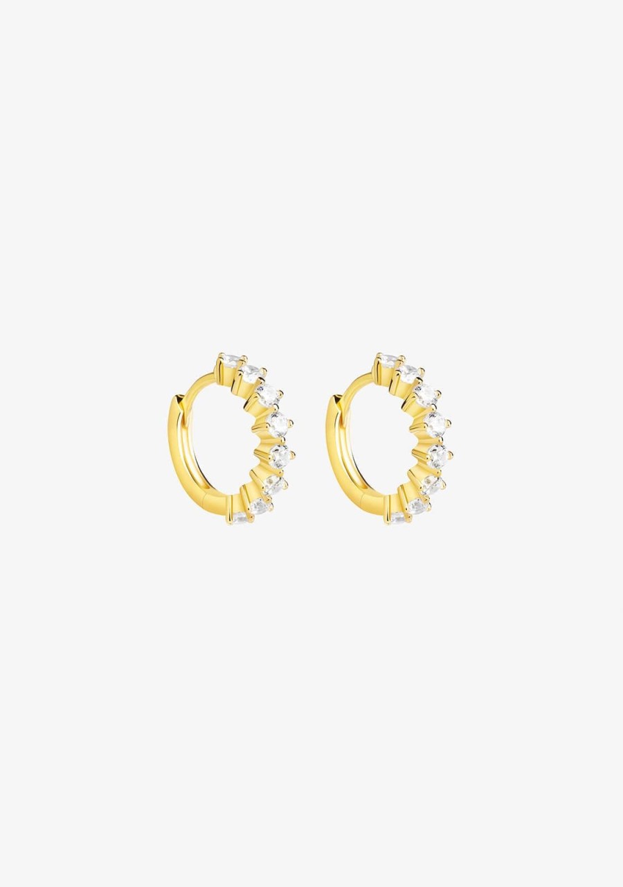 Damen KALK Ohrringe | Amalfi Pure Hoop Earrings Gold