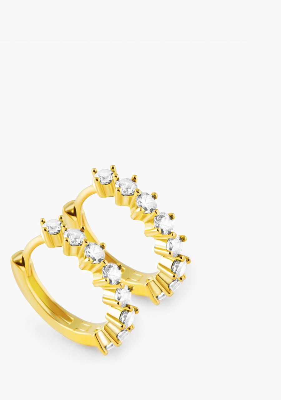 Damen KALK Ohrringe | Amalfi Pure Hoop Earrings Gold