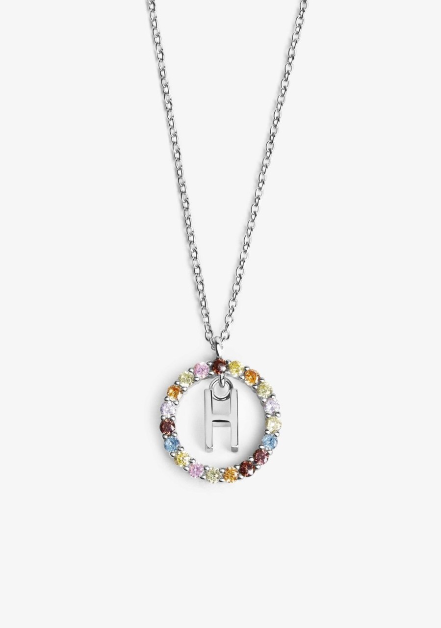 Damen KALK Halsketten | Necklace Iniziale Letter H Silver