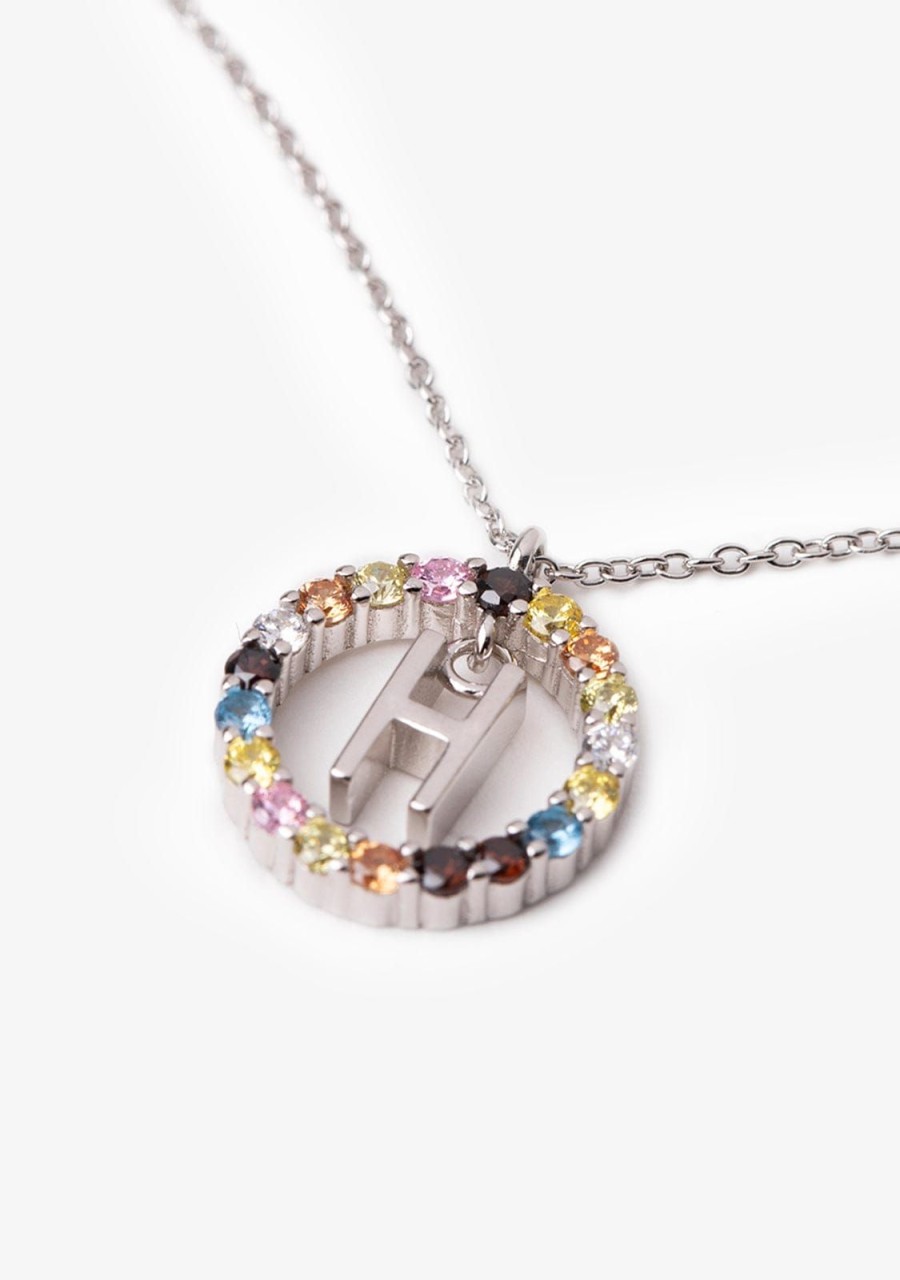 Damen KALK Halsketten | Necklace Iniziale Letter H Silver