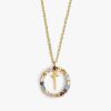 Damen KALK Halsketten | Necklace Iniziale Letter T Gold