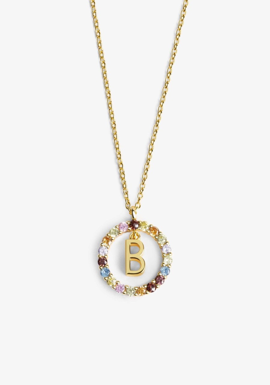 Damen KALK Halsketten | Necklace Iniziale Letter B Gold