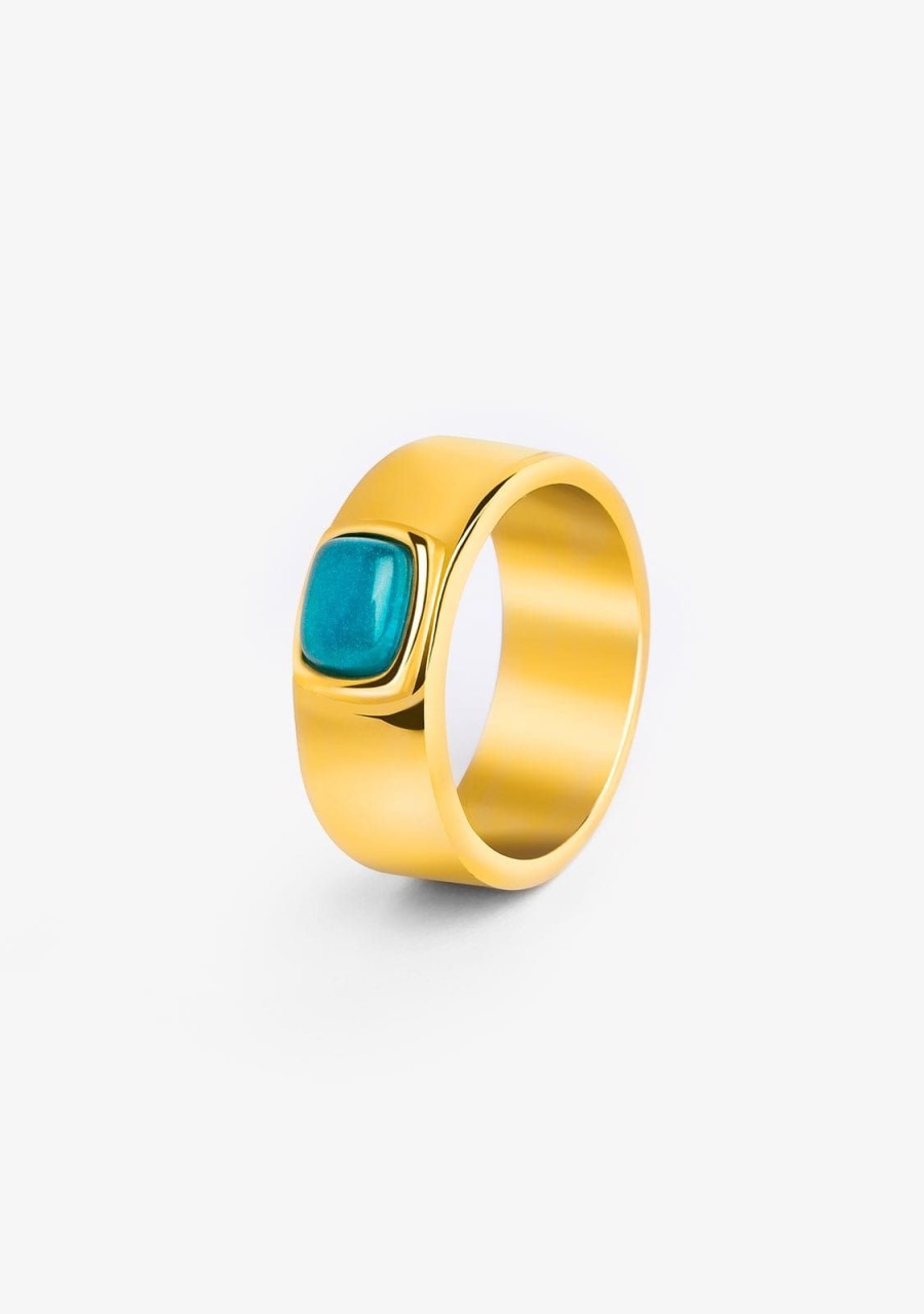 Damen KALK Ringe | Calcedonia Ring Gold