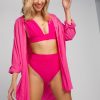 Damen KALK Swimwear | Tunic Linen Royal Pink