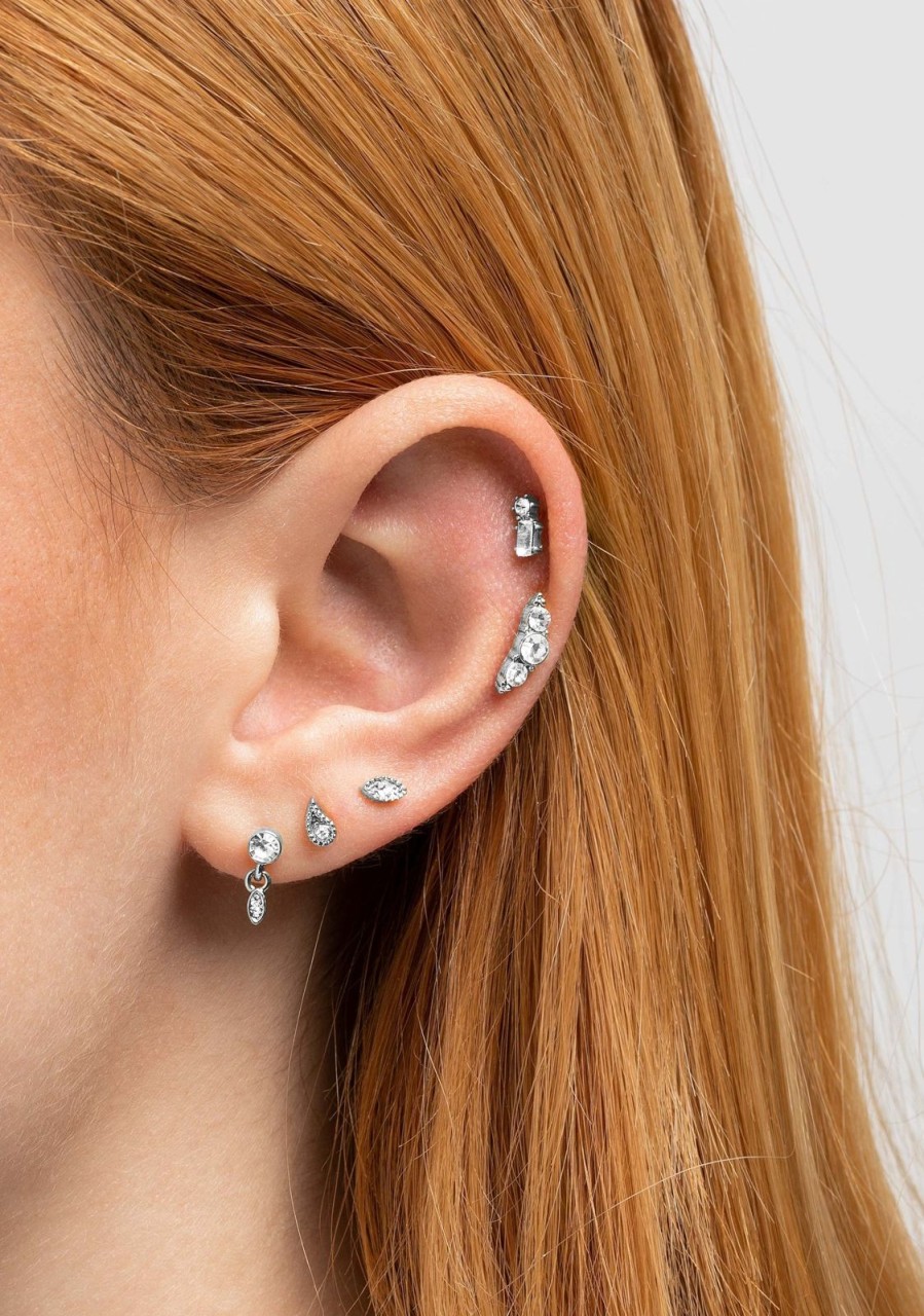 Damen KALK Ear Piercings | Ohrpiercing Cher Silver