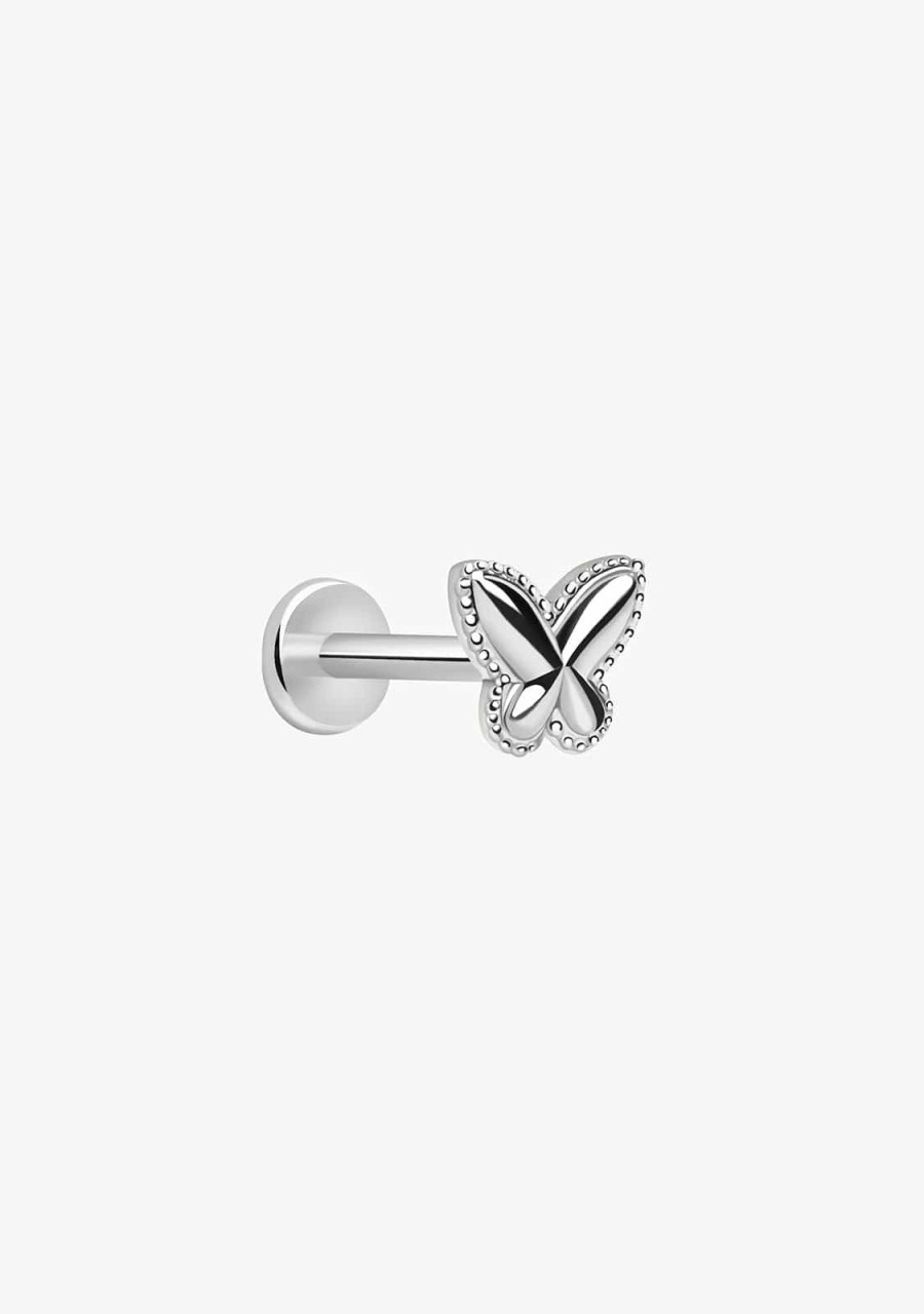 Damen KALK Ear Piercings | Ohrpiercing Schmetterling Silber