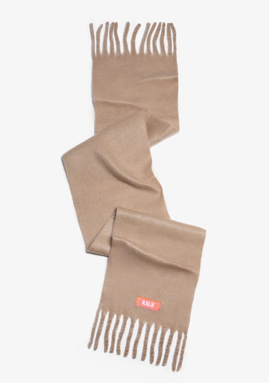 Damen KALK Mutzen, Schals Und Handschuhe | Scarf First Beige Kalk