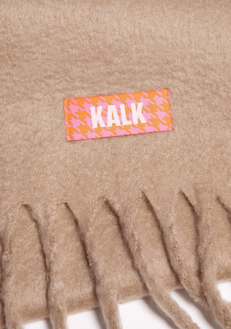 Damen KALK Mutzen, Schals Und Handschuhe | Scarf First Beige Kalk