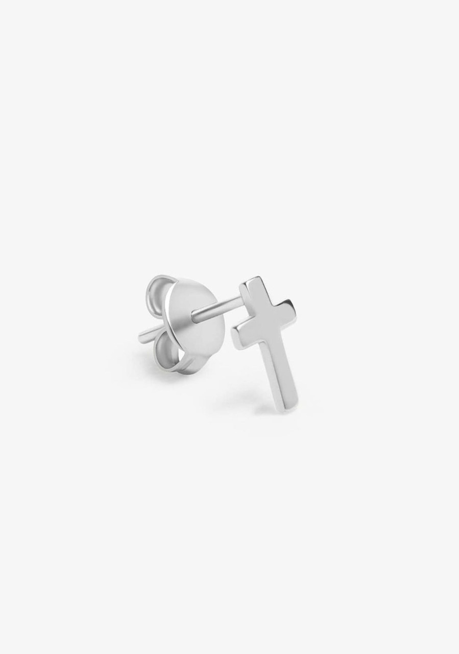 Damen KALK Ear Piercings | Piercing Mini Kreuz Silber