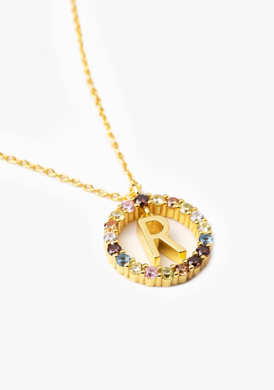 Damen KALK Halsketten | Necklace Iniziale Letter R Gold