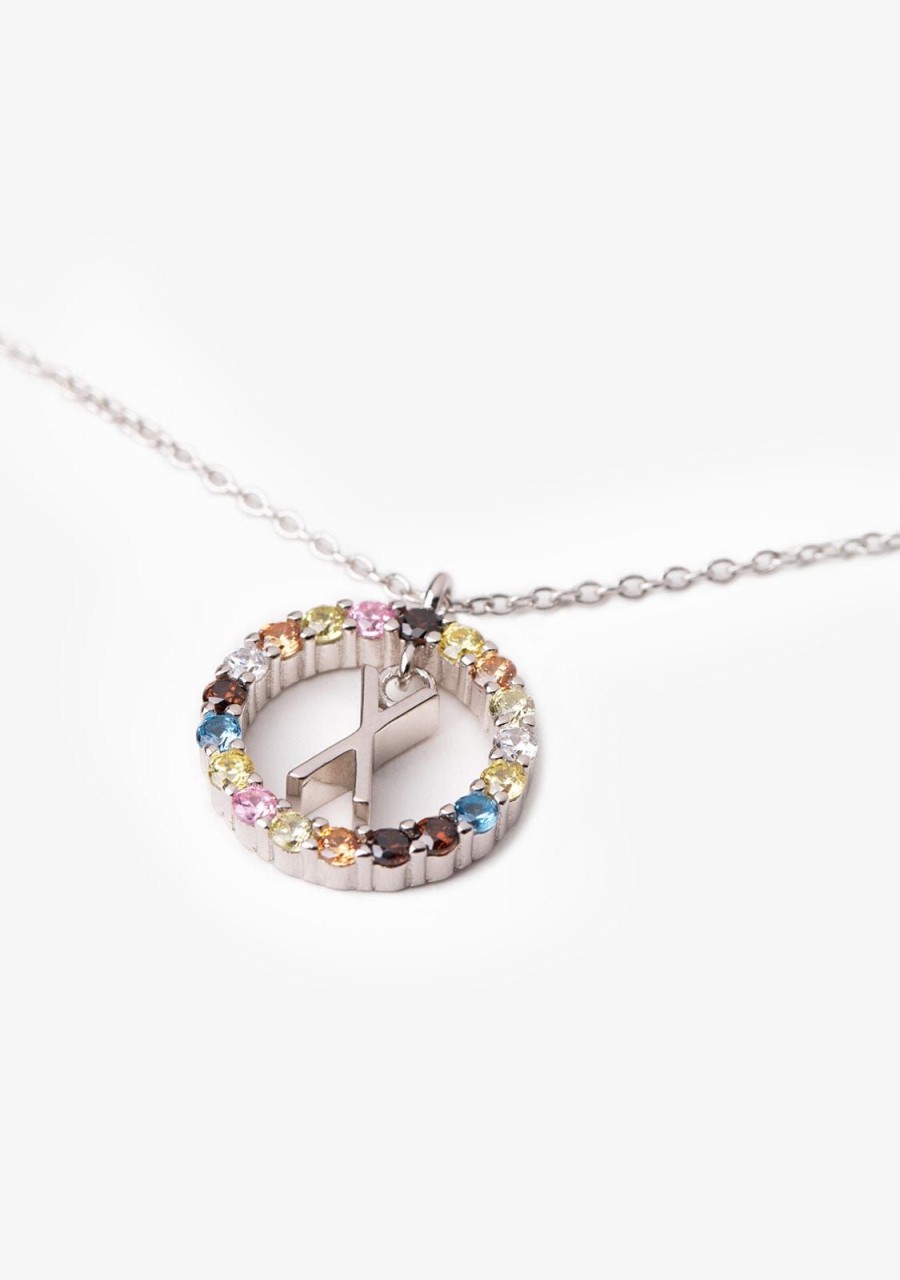 Damen KALK Halsketten | Necklace Iniziale Letter X Silver