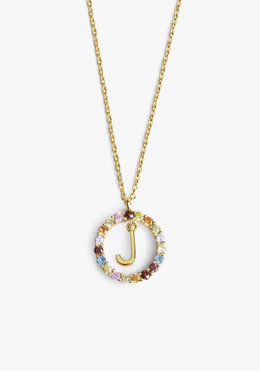 Damen KALK Halsketten | Necklace Iniziale Letter J Gold