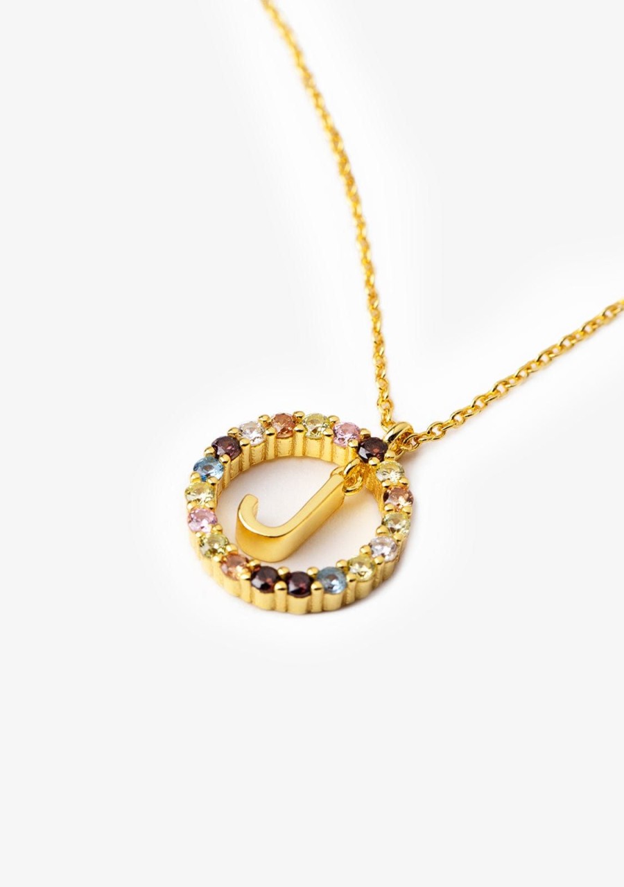 Damen KALK Halsketten | Necklace Iniziale Letter J Gold