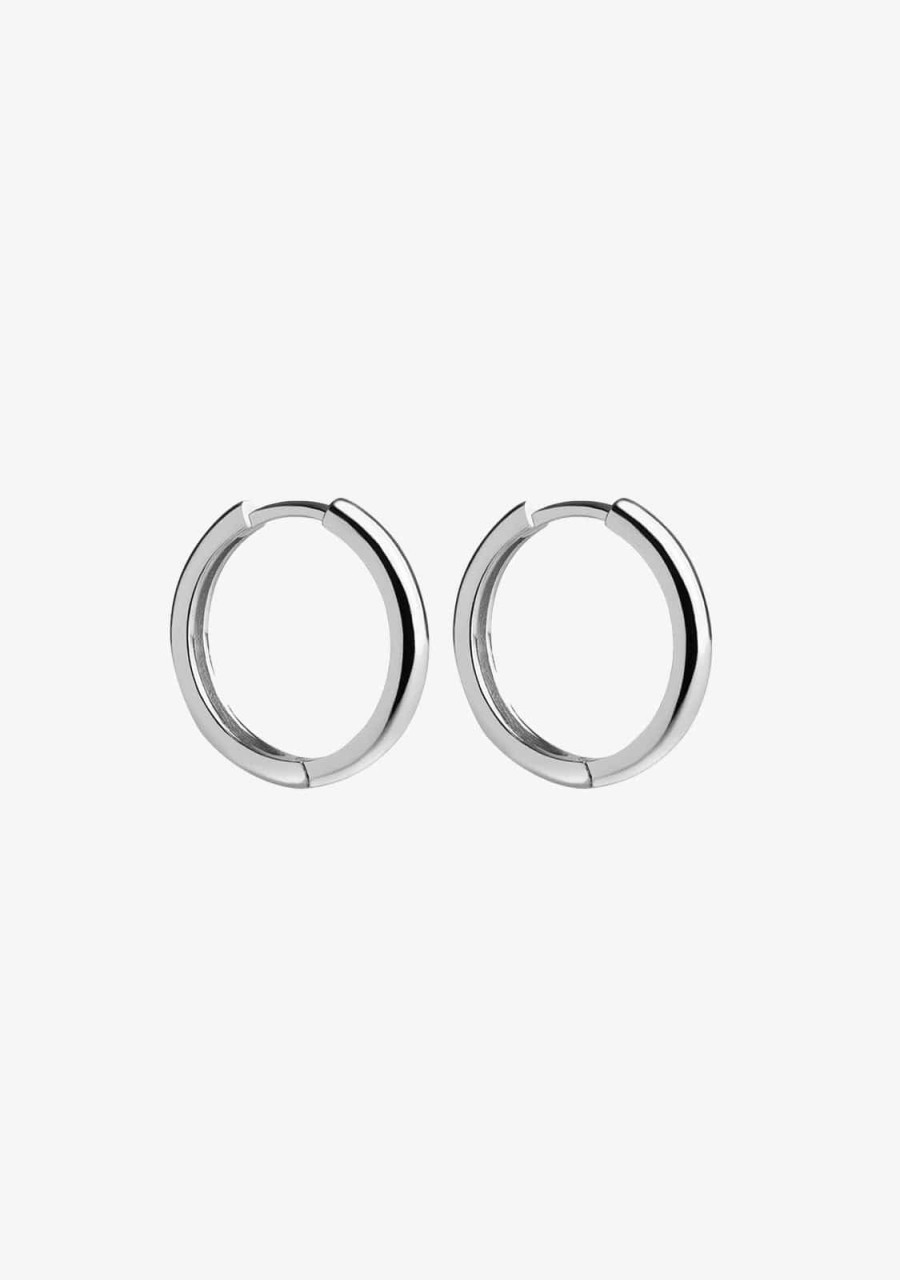 Damen KALK Ohrringe | Basic 18 Hoop Earrings Silver