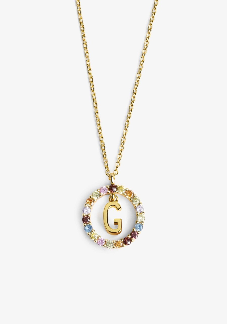 Damen KALK Halsketten | Necklace Iniziale Letter G Gold