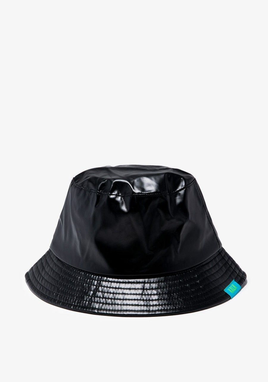 Damen KALK Mutzen, Schals Und Handschuhe | Bucket Shiny Black Kalk