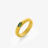 Damen KALK Ringe | Ring Prisma Smaragd Gold