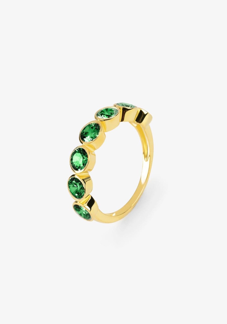 Damen KALK Ringe | Jade Smaragd Ring Gold