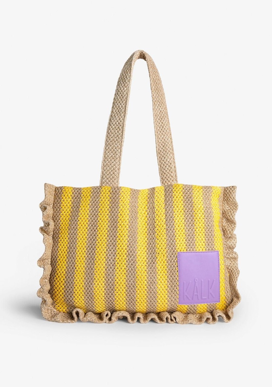 Damen KALK Shopper-Taschen | Tote Bag Island Yellow Kalk