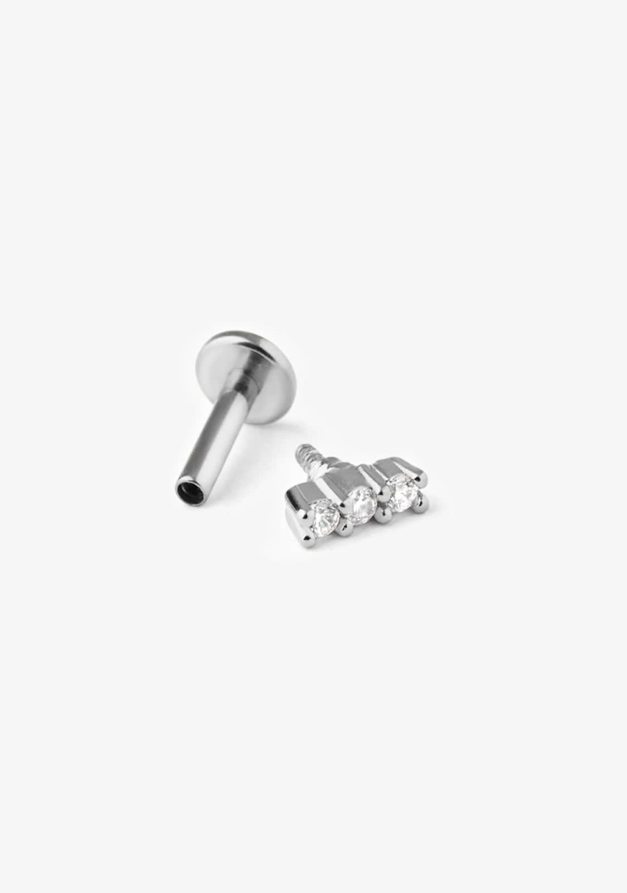 Damen KALK Ear Piercings | Ear Piercing Stick Silver