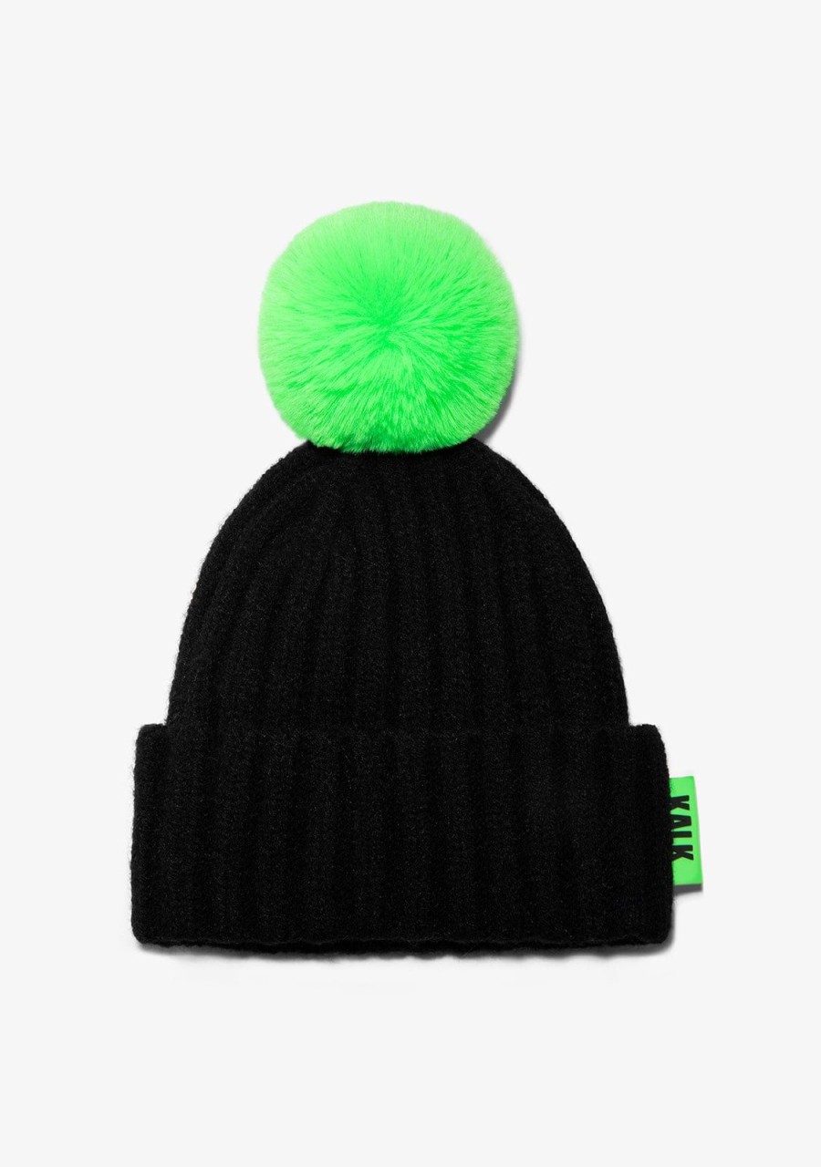 Damen KALK Mutzen, Schals Und Handschuhe | Beanie Globe Black Kalk