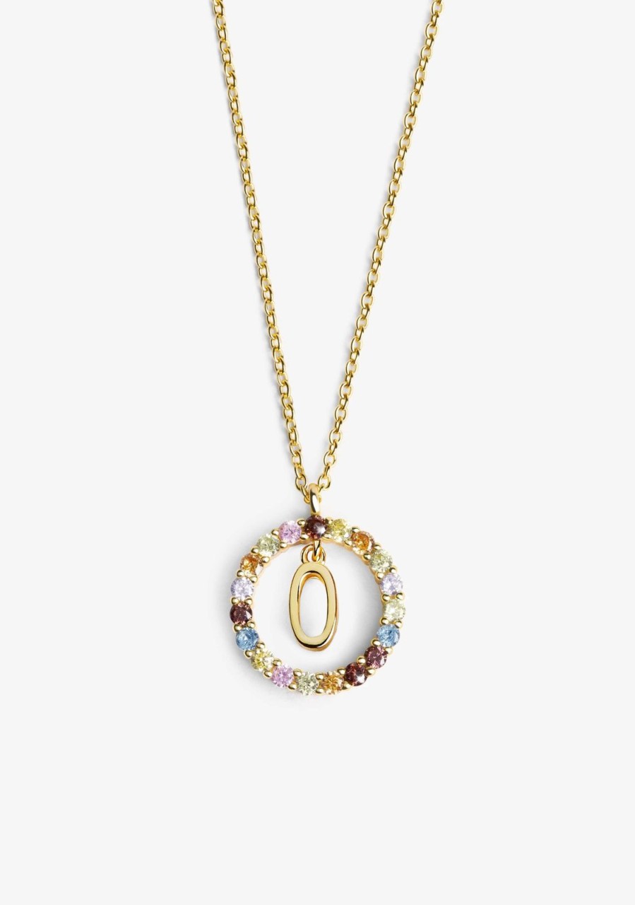 Damen KALK Halsketten | Necklace Iniziale Letter O Gold