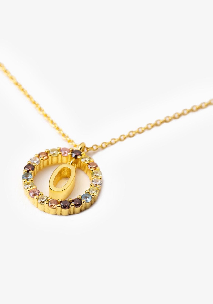 Damen KALK Halsketten | Necklace Iniziale Letter O Gold