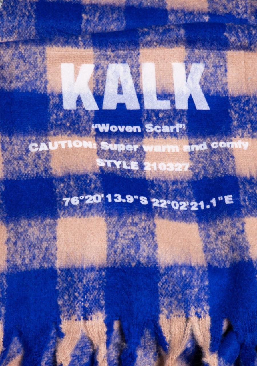 Damen KALK Mutzen, Schals Und Handschuhe | Scarf Vision Blue Kalk