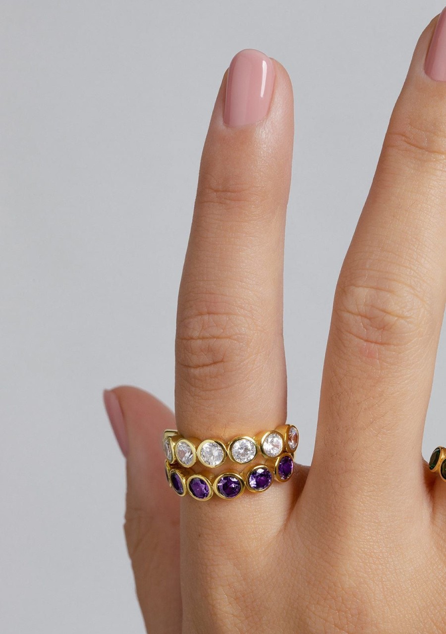 Damen KALK Ringe | Amethyst Pure Ring Gold