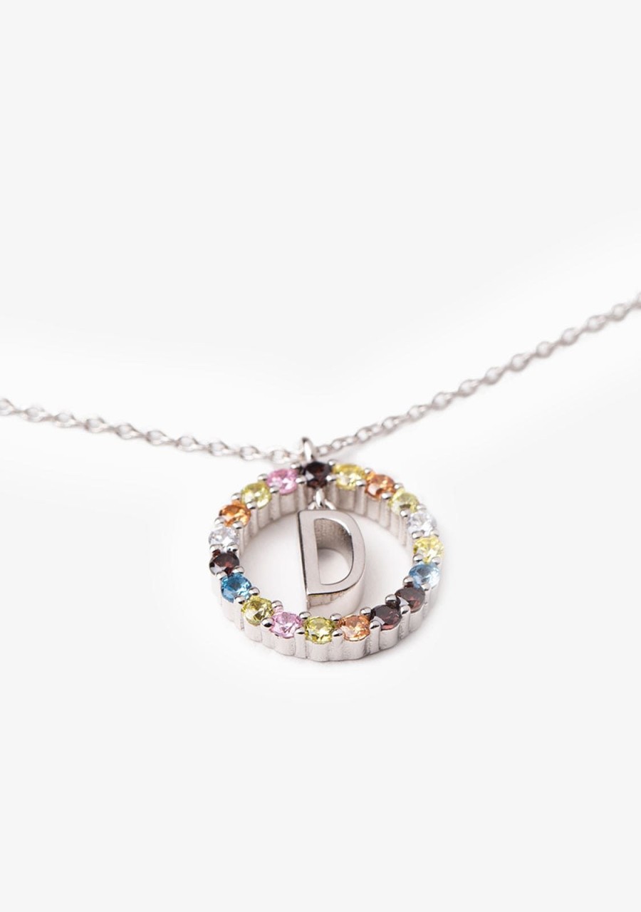 Damen KALK Halsketten | Necklace Iniziale Letter D Silver