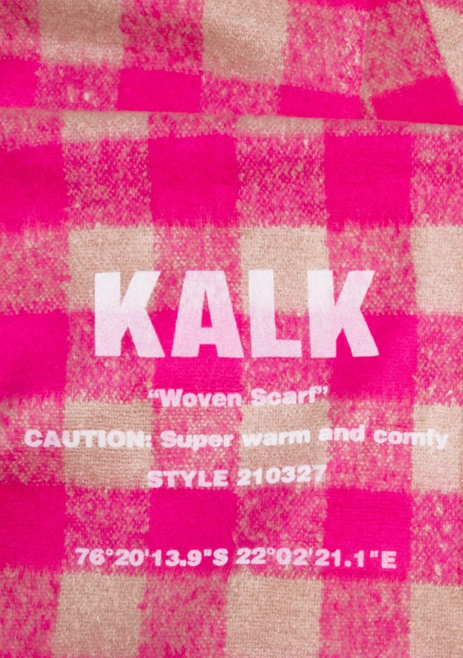 Damen KALK Mutzen, Schals Und Handschuhe | Scarf Vision Fuchsia Kalk