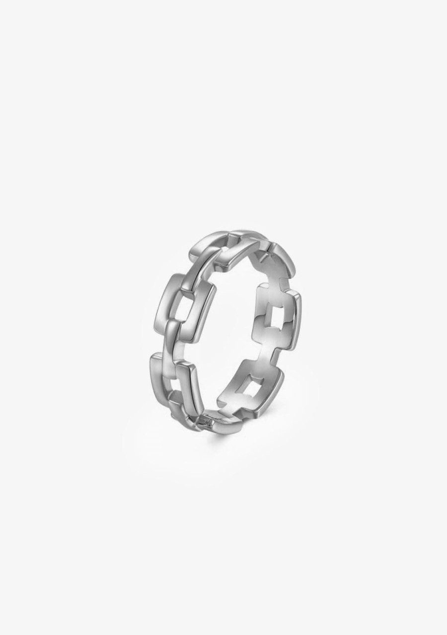 Damen KALK Ringe | Ring Chain Silver