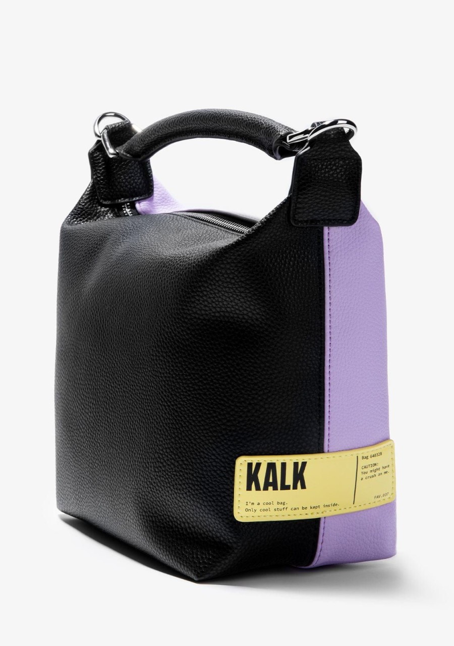 Damen KALK Crossbody-Taschen | Soft Bag Black-Purple Kalk