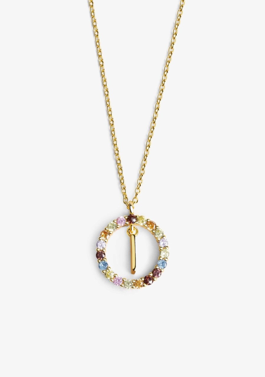 Damen KALK Halsketten | Necklace Iniziale Letter I Gold