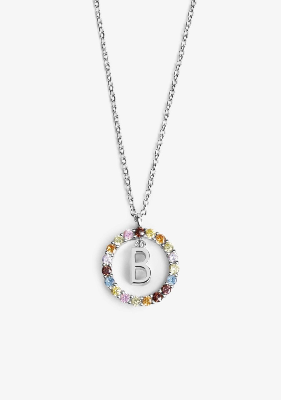 Damen KALK Halsketten | Necklace Iniziale Letter B Silver