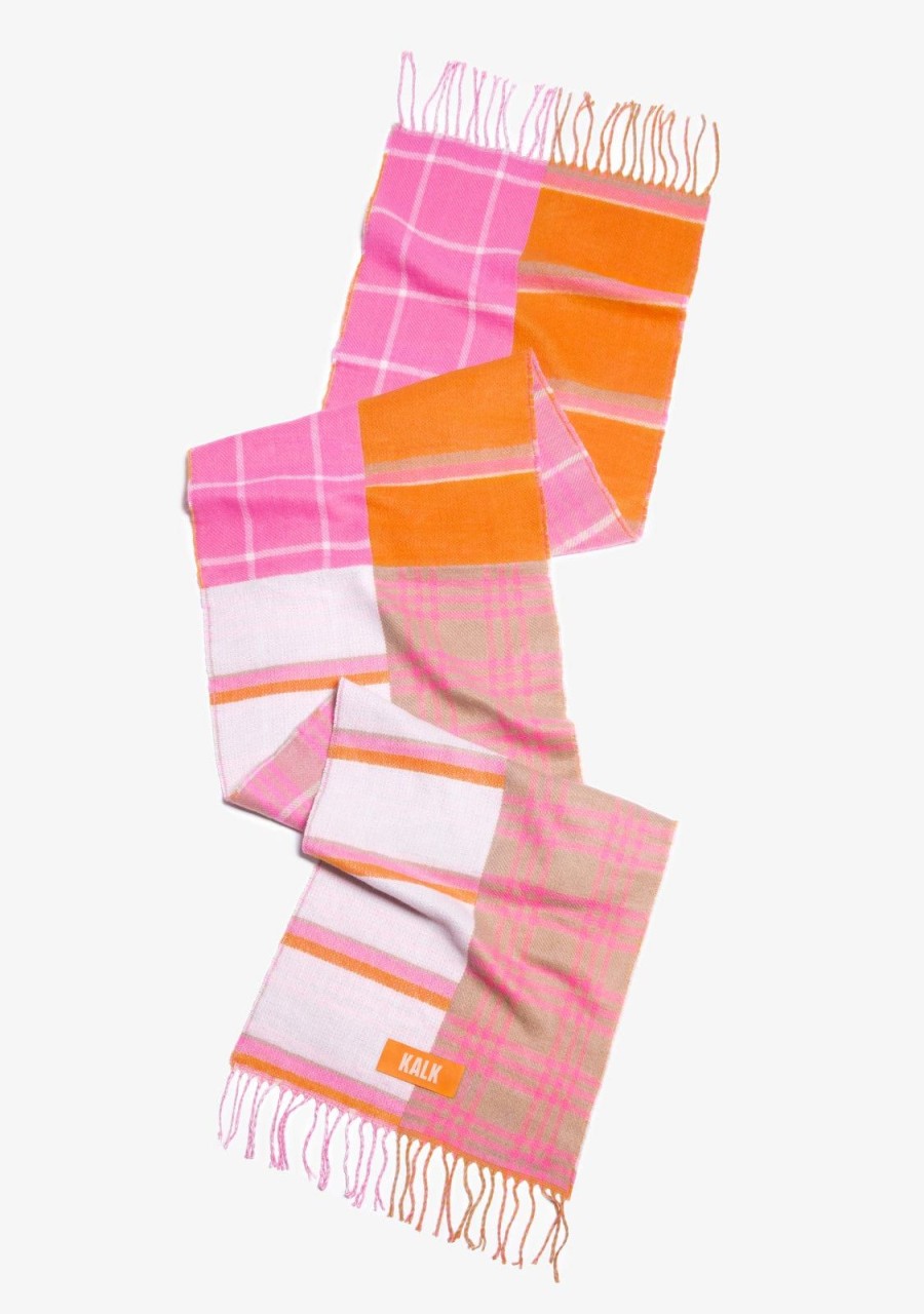 Damen KALK Mutzen, Schals Und Handschuhe | Scarf Mirage Orange Kalk