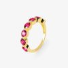 Damen KALK Ringe | Jade-Rubin-Ring Gold